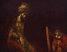 Haga click para ver la imagen ampliada david playing the harp before saul.jpg